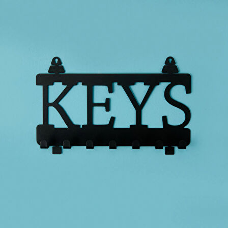 Deco Keys Anahtarlık - Siyah - 22x10 cm