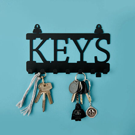 Deco Keys Anahtarlık - Siyah - 22x10 cm