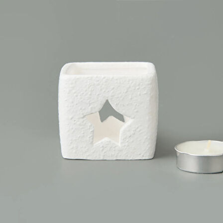 Deco Love Mumluk - Beyaz - 6x6 cm