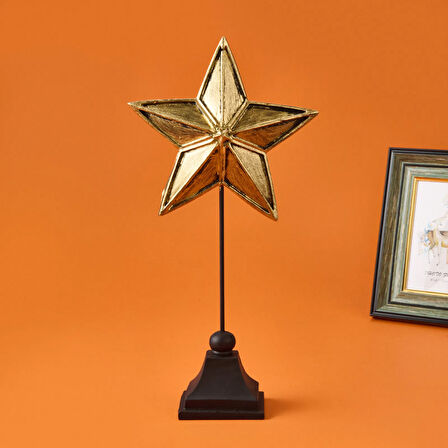Deco Star Dekor - Siyah / Gold - 33 cm