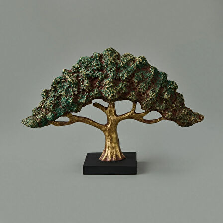 Deco Bonsai Dekor - Yeşil / Kahverengi - 22 cm