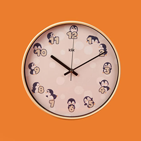 Slim Paytak Çocuk Odası Duvar Saati - Krem - 30 cm