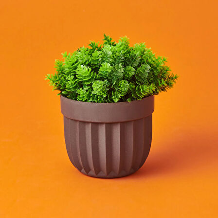 Dekor Saksılı Yapay Çiçek - Asorti - 14x14 cm