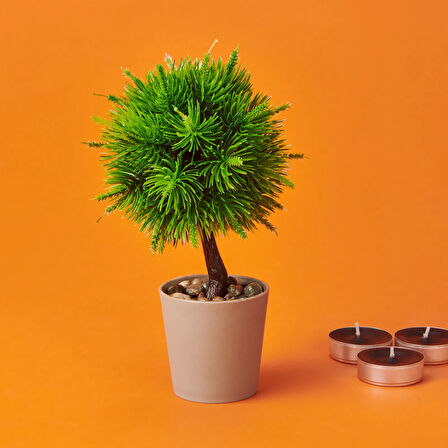 Dekor Top Yapay Çam - Asorti - 12x18 cm