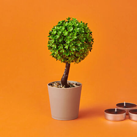 Dekor Top Yapay Ağaç - Asorti - 8x18 cm