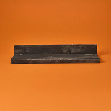 Dekor L Duvar Rafı - Siyah - 49x14x7 cm