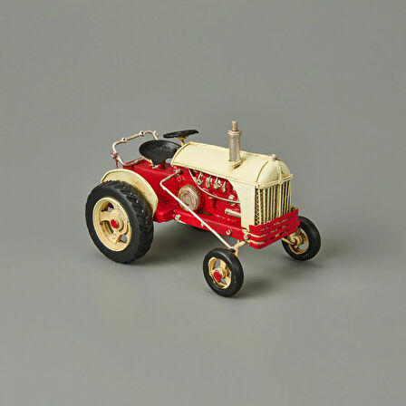 Home Dekoratif Traktör - Kırmızı - 16x11 cm