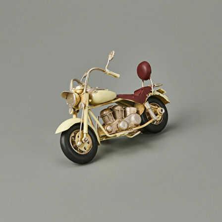 Home Dekoratif Motosiklet - Beyaz - 20x12 cm