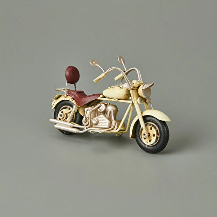 Home Dekoratif Motosiklet - Beyaz - 20x12 cm