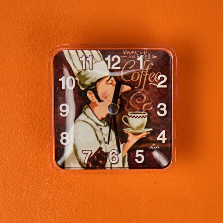 Kare Mıknatıslı Buzdolabı Saati - Asorti - 10 cm