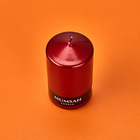 Baton Mum - Metalik Bordo - 10x6 cm