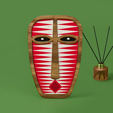 Deco Mask Duvar Panosu - Kırmızı - 18 cm