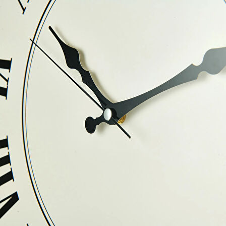 Exclusive Duvar Saati - Siyah / Beyaz - 50 cm