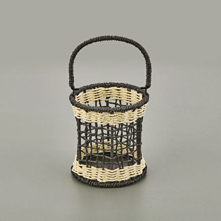 Deco Fuego Mumluk - Siyah / Krem - 13x14 cm