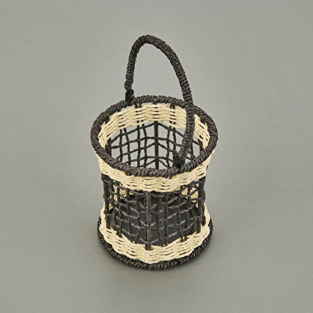 Deco Fuego Mumluk - Siyah / Krem - 13x14 cm