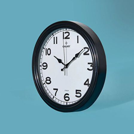 200-K Modern Duvar Saati - Siyah - 30 cm