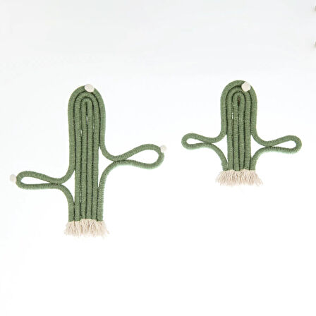 Deco Cactus 2'li Dekoratif Süs - Yeşil
