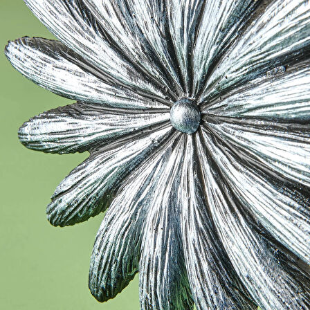 Deco Palmiye Dekor - Gümüş / Siyah - 34 cm