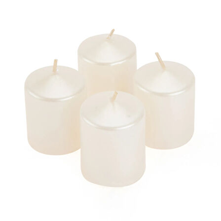 4'lü Bar Fener Mumu - Sedef- 3,8x5 cm