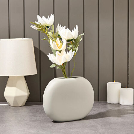 Home & Decor Sydney Vazo - Gri - 17 cm
