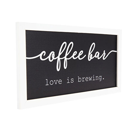 Deco Coffee Duvar Panosu - Siyah - 40x20 cm