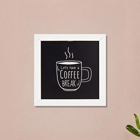 Deco Coffee Duvar Panosu - Siyah - 20x20 cm