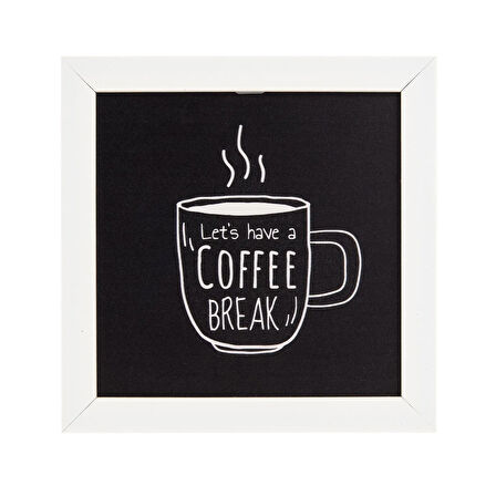 Deco Coffee Duvar Panosu - Siyah - 20x20 cm