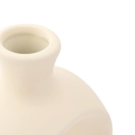 Home & Decor Doha Vazo - Krem - 25 cm