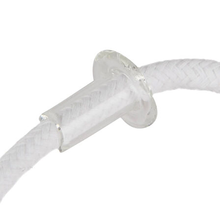 Cam 3'lü Kandil Fitili - Beyaz - 12 cm