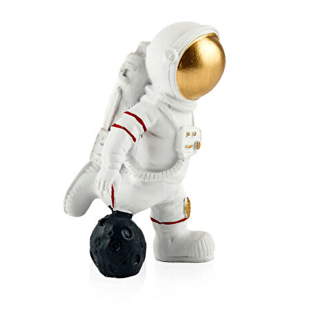 Deco Mini Oyuncu Astronot Dekoratif Obje - Beyaz - 14x10x8 cm