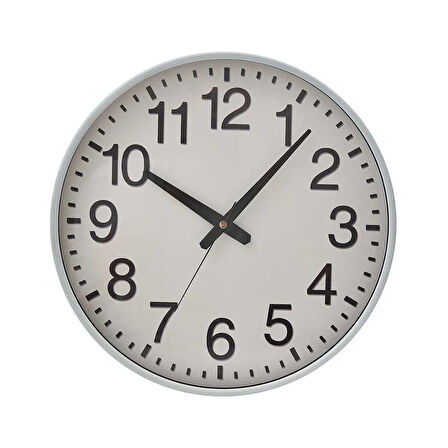 Simplex Duvar Saati - Beyaz - 38 cm