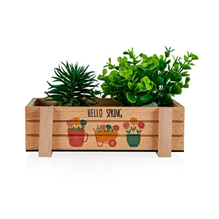 Çok Amaçlı Ahşap Organizer Kutu - 25x15 cm