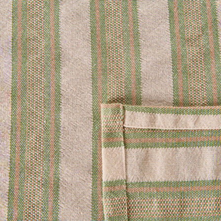 Soft Freya Runner - Yeşil / Ekru - 50x130 cm