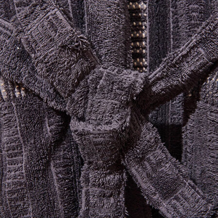 Soft Sun Madness Unisex Bornoz - Gri - L/XL