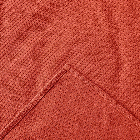 Soft Terra Çift Kişilik Pike - Kiremit - 200x220 cm