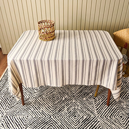 Soft Alno Masa Örtüsü - Ekru / Antrasit - 140x200 cm