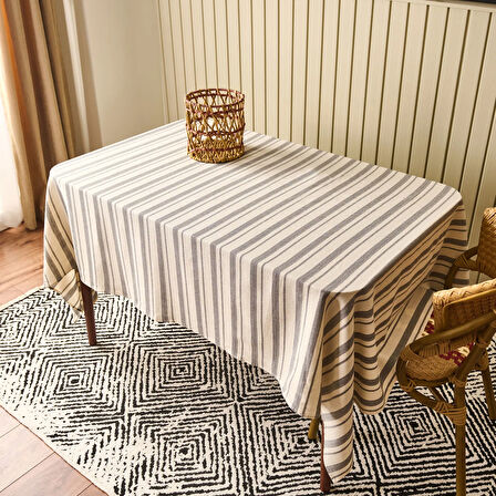 Soft Alno Masa Örtüsü - Ekru / Antrasit - 140x200 cm