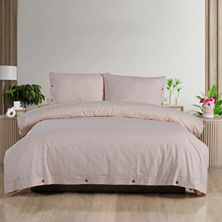 Soft Stripe Tek Kişilik Nevresim Takımı - Kiremit