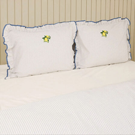 Soft Nila Çift Kişilik Nevresim Takımı - Mavi