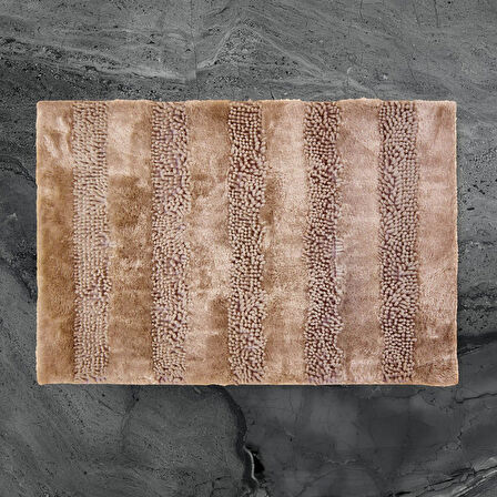 Soft Line 2'li Banyo Paspası - Vizon - 60x90 cm + 45x60 cm