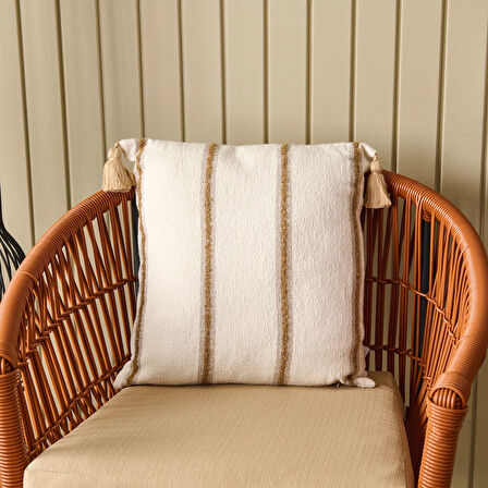 Soft Palm Breeze Adis Kırlent - Ekru - 45x45 cm