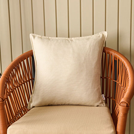 Soft Palm Breeze Haris Kırlent - Bej - 45x45 cm