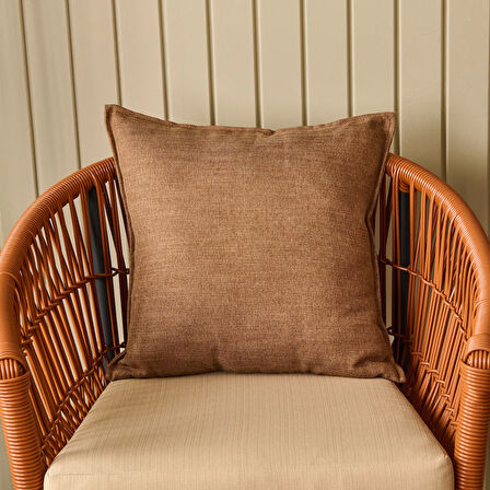 Soft Palm Breeze Haris Kırlent - Kahverengi - 45x45 cm