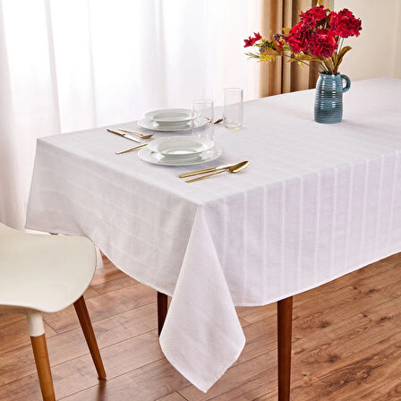 Soft Granny Masa Örtüsü - Beyaz - 140x200 cm