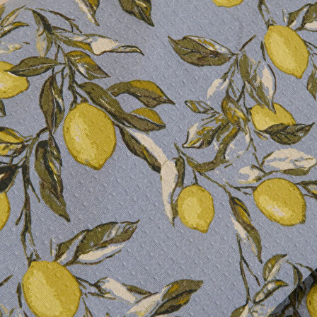 Soft Fresco Çift Kişilik Pike Takımı - Mavi