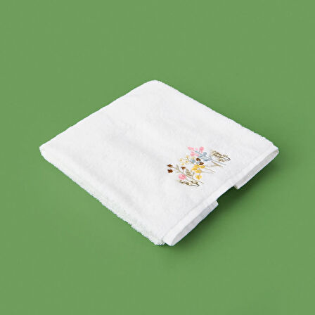 Soft Granny Summer Nugas Yüz Havlusu - Ekru - 50x90 cm