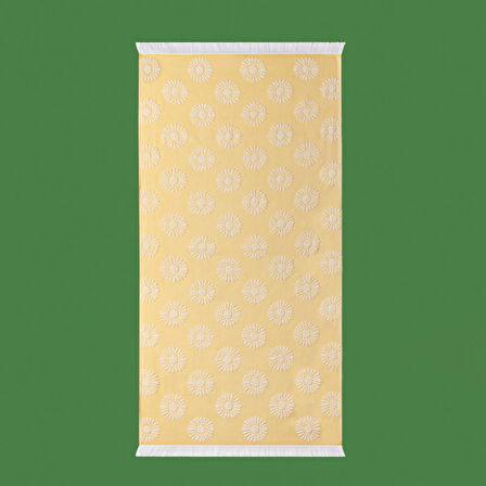 Soft Gael Plaj Havlusu - Hardal - 70x140 cm