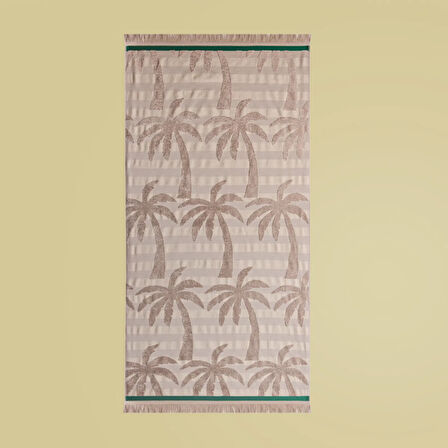 Soft Elio Plaj Havlusu - Bej - 70x140 cm