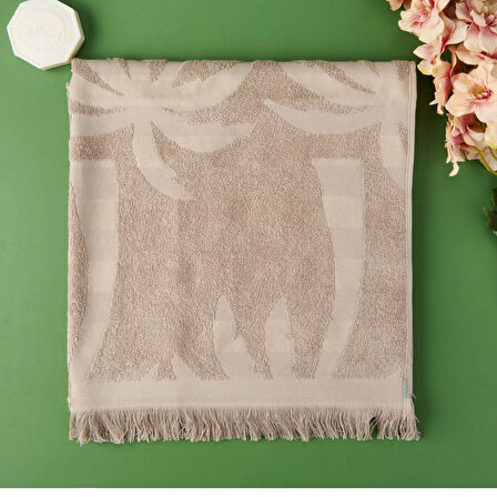 Soft Elio Plaj Havlusu - Bej - 70x140 cm