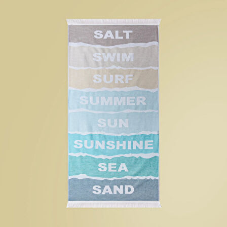 Soft Amelia Plaj Havlusu - Renkli - 70x140 cm